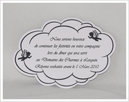 carton d'invitation nuage noir et blanc CI19B3